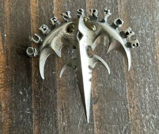 Queensryche Alchemy,  Poker Rox Pewter Pin Badge Clasp Rare Deadstock