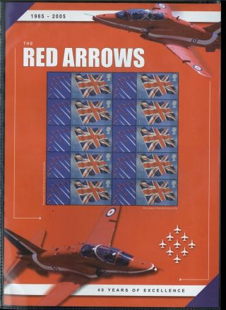 Gb 2005 Bc - 056 Red Arrows Westminster Business Smilers Mnh Sheet V17726