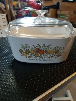 Vintage Corning Ware 5 liter Spice Of Life Dutch Oven Casserole with Lid A - 5 - B 2