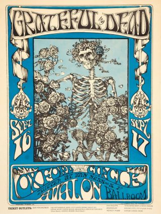 1966 Grateful Dead Concert Poster Metal Sign: San Francisco Avalon Ballroom