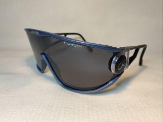 Vintage Alpina Swing S Ceramic Blue/black Frame Gray Lens Sunglasses Germany