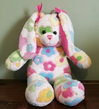 Build A Bear Babw Pastel Flower Blossom Easter Bunny Rabbit Plush Stuffed Animal