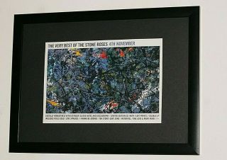Stone Roses Framed A4 2002 `very Best Of` Album Band Promo Art Poster