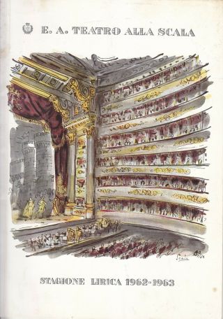 Opera Programme 1963 Scala Milan Carmen Giulietta Simionato Mario Del Monaco