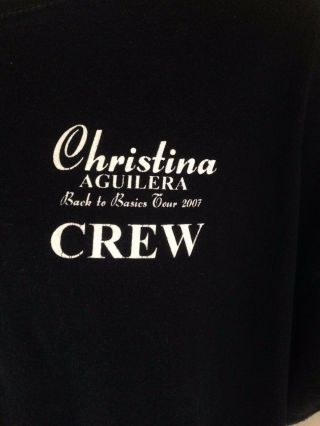 Christina Aguilera Back To Basics Tour 2007 Crew Xl T - Shirt Rare Pop