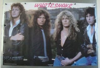 Whitesnake Band Vintage Music Poster 1987 35 " W X 23.  5 " H Pre - Owned