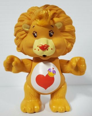 Vintage Care Bear Cousin 3.  5 " Poseable Figure Brave Heart Lion 1985 Kenner Agc85