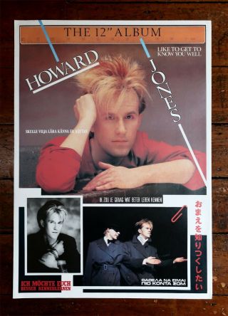 Howard Jones The 12” Album 1980s Vintage Tour Poster