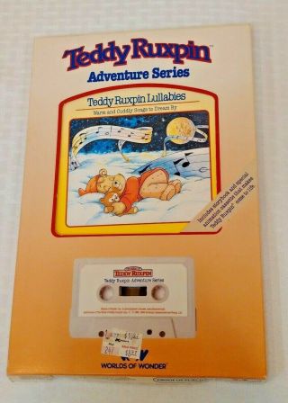 Vintage 1985 Wow Teddy Ruxpin Book & Tape Set Mib Lullabies Rare Cassette Toy