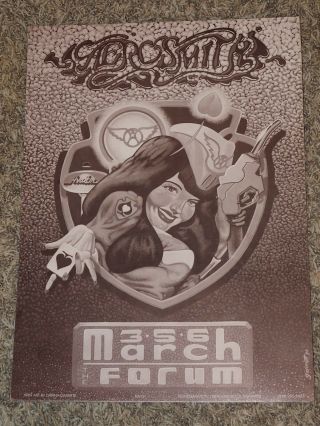 Aerosmith Los Angeles March 1990 Concert Poster
