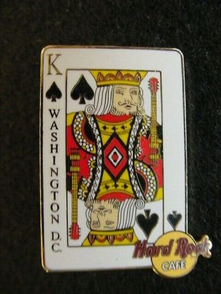 Hard Rock Cafe Washington Dc King Of Spades Playing Card Series Pin