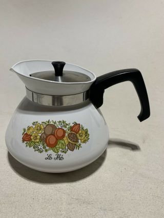 Vintage Corelle Corning Ware Spice O Of Life Teapot Tea Pot Kettle 6 Cup P - 104