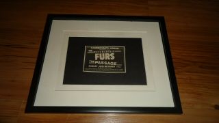 Psychedelic Furs Hammersmith 1982 - Framed Press Release Promo Advert