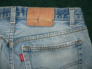 VTG 70S 80S LEVIS 501 0000 JEANS 30X30 USA MADE SHRINK TO FIT DISTRESSED 3