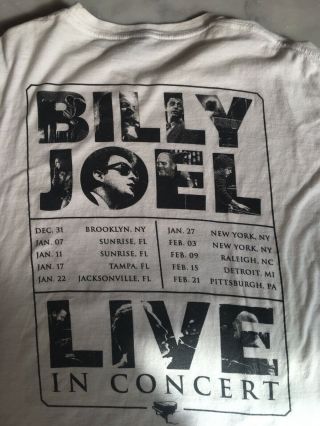 Billy Joel Live In Concert T Shirt XL 2
