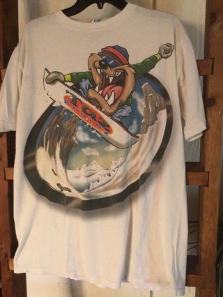 Tasmanian Devil Boardz Snowboard 97 Lg T - Shirt Vintage 90 