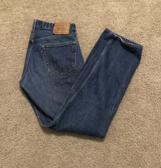 Vintage Levis 501xx Blue Jeans Dark Wash Men’s 34x34 Tag 90s