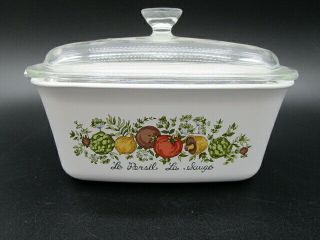 Vintage Corning Ware Spice Of Life P - 4 Pyrex Cover Lid Loaf Casserole 7x5 - 1/2x3
