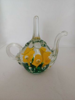 Vintage Art Glass Paperweight Or Ring Holder Signed Joe St.  Clair