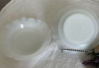 Set Of 2 Macbeth - Evans American Sweetheart Monax 6 " Cereal Bowls Glass White
