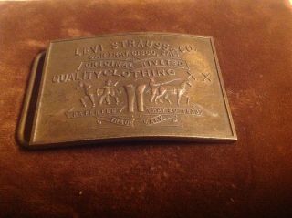 Vintage Levi Strauss And Co Belt Buckle England E.  Caylord Mass.