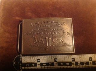 Vintage Levi Strauss and Co Belt Buckle England E.  Caylord mass. 2