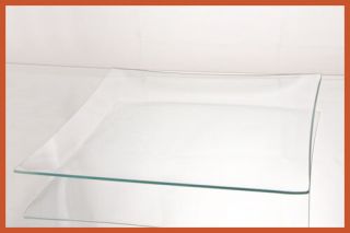12 " Square Clear " Bent " Glass Plate 1/8