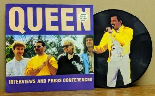 Queen Boot Lp L.  E.  Interviews And Press Conferences Pic Disc Discussion 12br83ab
