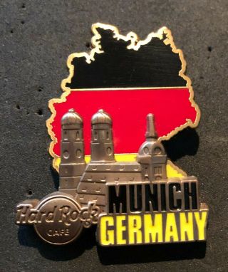 Hard Rock Cafe Munich,  Germany 3d World Map Series Flag Colors Pin Le 300
