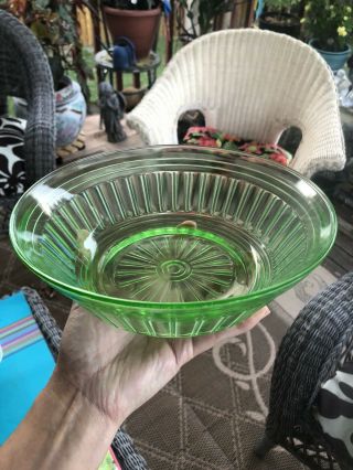 Vintage Green Depression Glass Bowl/dish