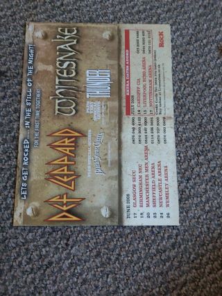 (tpbk28) Advert/poster 11x8 Def Leppard & Whitesnake : Tour Dates