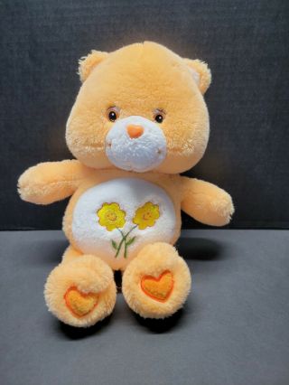 Care Bears Friend Bear Plush Stuff Animal Toy Heart Feet Orange