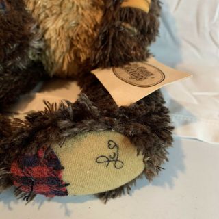 THE GANZ COTTAGE COLLECTIBLE Boots Barney BEAR BY LORRAINE CHIEN SIGNED ON FOOT 2