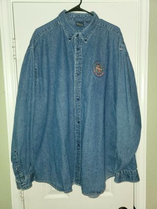 Vtg 90s Karl Kani Denim Shirt / Jacket 2xl Old School Hip Hop Streetwear Tupac