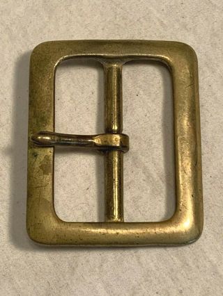Vintage Antique Solid Brass North Judd Belt Buckle Anchor Makers Mark Military ?