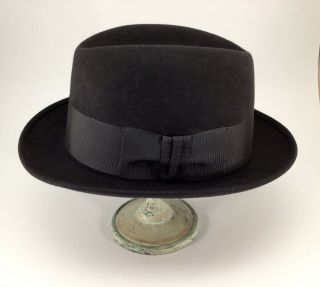 Vintage Royal Stetson Men’s Fedora Hat Felt Size 7 Black