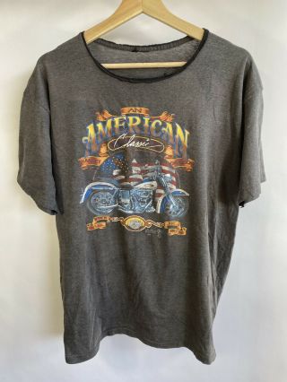Vintage 1987 Harley Davidson 3d Emblem Tshirt Large