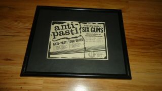 Anti Pasti Six Guns - Framed Press Release Promo Advert