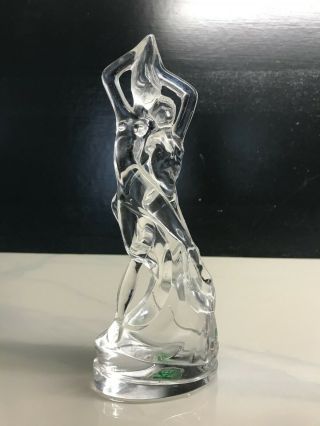 Italian Crystal Art Deco Style Male/female Nude Art Glass Figures Sculpture