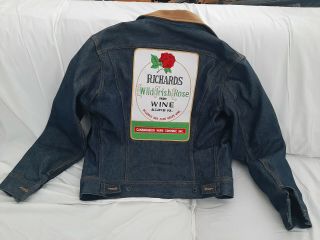 Lee Storm Rider Denim Jacket Blanket - Lined Irish Rose Wine Eileen W Size 34r