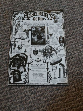 (tpbk30) Advert/poster 11x8 " Alchemy Gothic