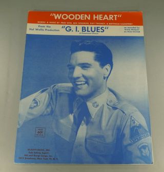 1960 Elvis Presley Wooden Heart / G.  I.  Blues Sheet Music