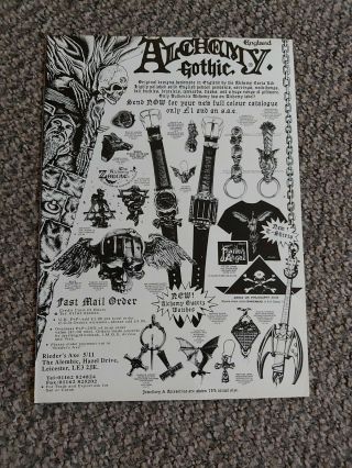 (tpbk20) Advert/poster 11x8 " Alchemy Gothic