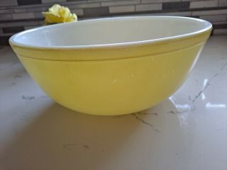 Pyrex Solid Yellow 404 Mixing Bowl Vintage B - 7 Nesting Bowl Collectible -