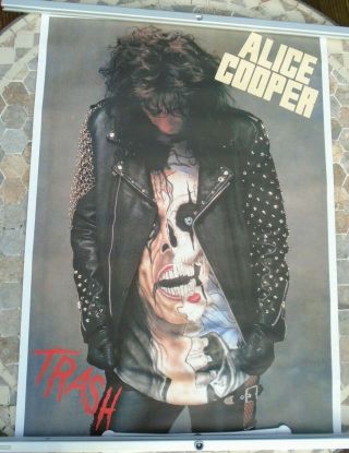 Alice Cooper Trash Poster 1988 33 X 23