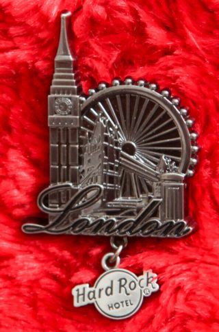 Hard Rock Cafe Pin London Hotel 3d Ferris Wheel Big Ben Logo Lapel Hat Silver