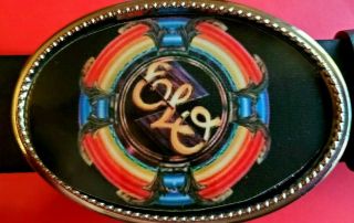 Elo - Electric Light Orchestra Rock Group Epoxy Photo Music Belt Buckle