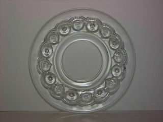 Moon And Star Glass - L.  E.  Smith Post 1978 8 " Crystal Clear Plate