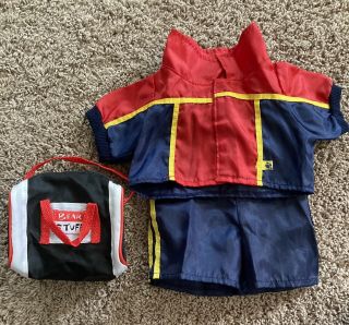 Build A Bear Track Suit Red Blue Yellow Jacket Overalls Gym Bag