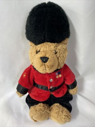 Harrods London Royal Guard Teddy Bear England 11 " Soft Stuffed Animal